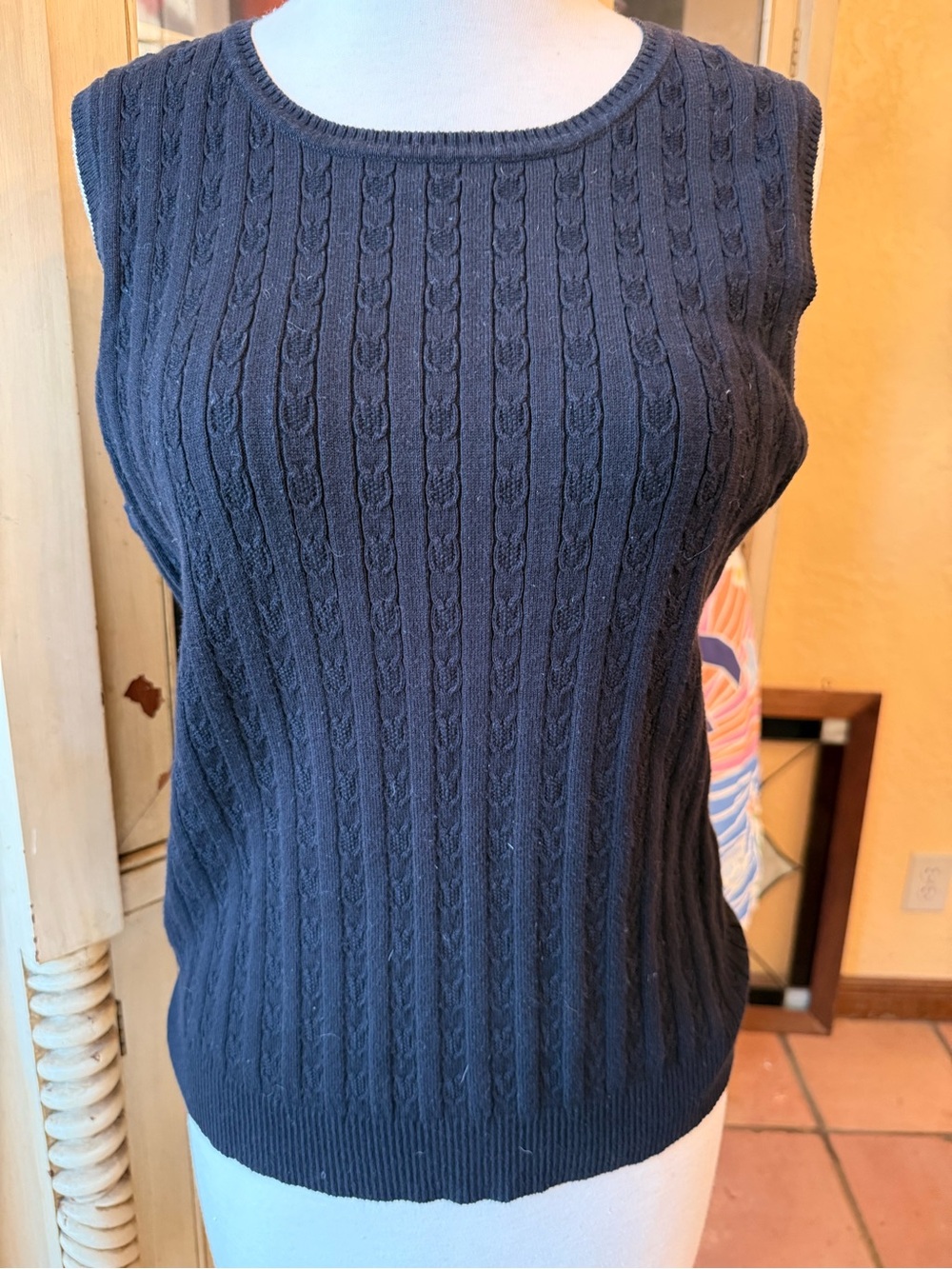 Carol Reed Classic Cable-Knit  Sweater